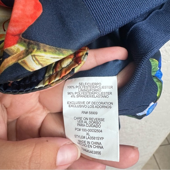 Vintage Gibson Latimer Floral Bomber Jacket Women’s XL Fall Statement Piece - Picture 6 of 6